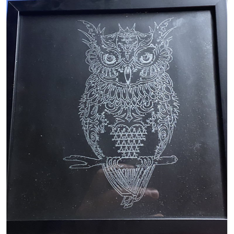 Cadre en verre gravé