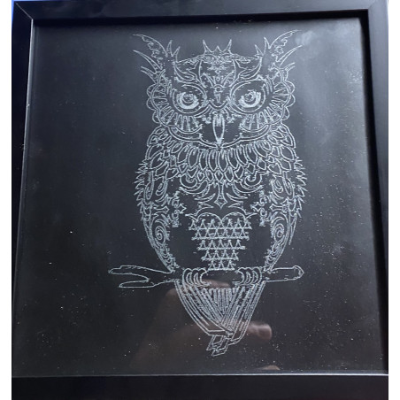 Cadre en verre gravé